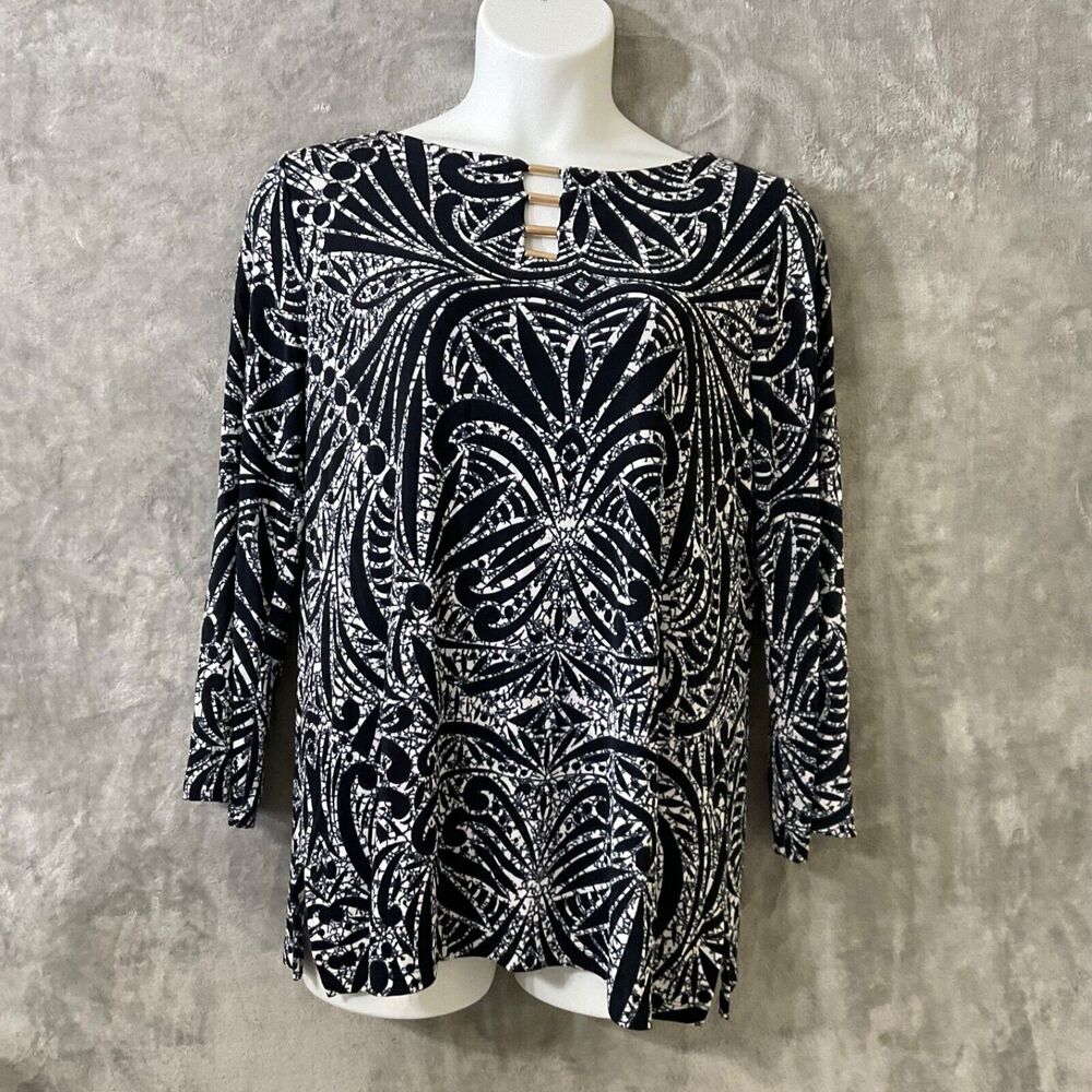 Chico's Travelers Slinky Knit Tunic Top Women’s size Large career Travel
